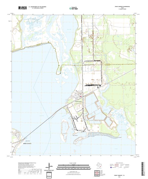 Point Comfort, TX — USGS 7.5-minute topo (2022)