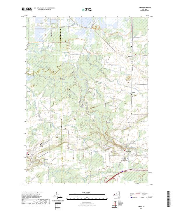 Akron, NY — USGS 7.5-minute topo (2023)