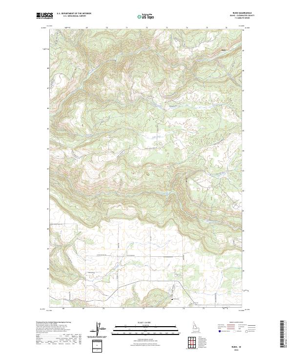 Rudo, ID — USGS 7.5-minute topo (2024)
