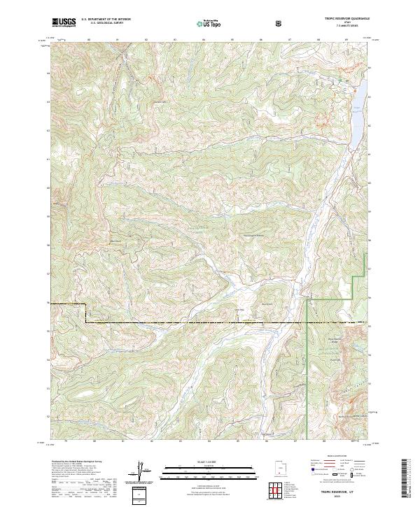 Tropic Reservoir, UT — USGS 7.5-minute topo (2023)