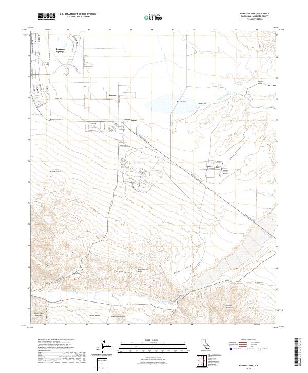 Borrego Sink, CA — USGS 7.5-minute topo (2021)