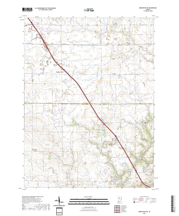 Brookston SW, IN — USGS 7.5-minute topo (2022)