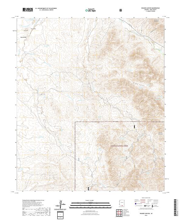 Wilbur Canyon, AZ — USGS 7.5-minute topo (2021)