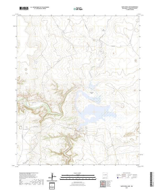 Santa Rosa Lake, NM — USGS 7.5-minute topo (2023)
