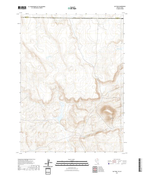 Hat Peak, NV-ID — USGS 7.5-minute topo (2021)
