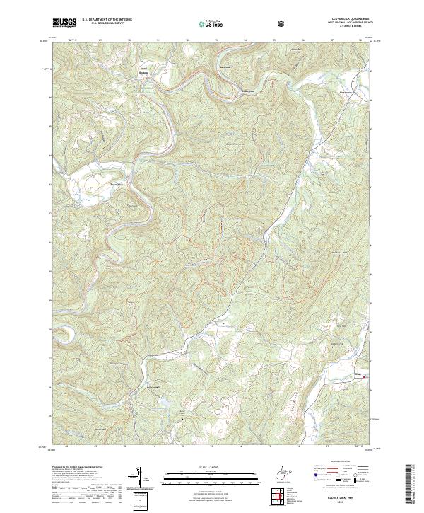 Clover Lick, WV — USGS 7.5-minute topo (2023)