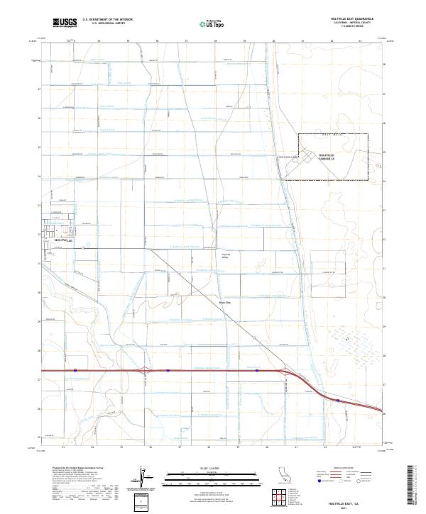Holtville East, CA — USGS 7.5-minute topo (2021)