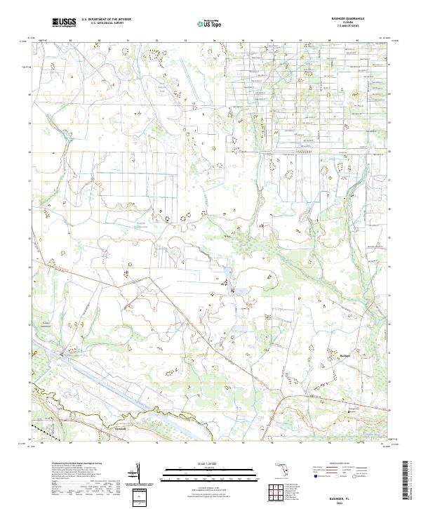 Basinger, FL — USGS 7.5-minute topo (2024)