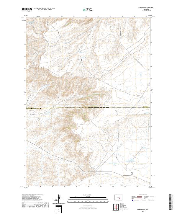 Mud Springs, WY — USGS 7.5-minute topo (2021)