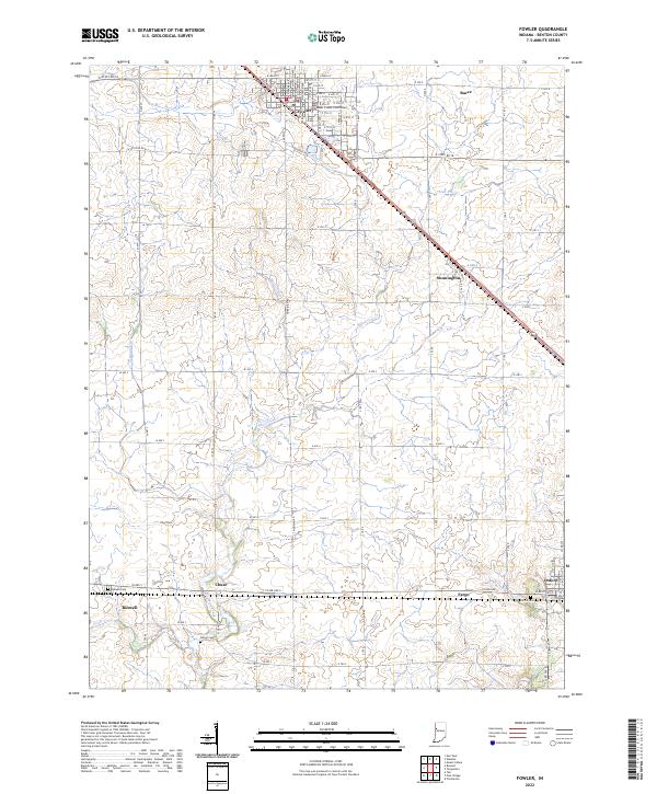 Fowler, IN — USGS 7.5-minute topo (2022)