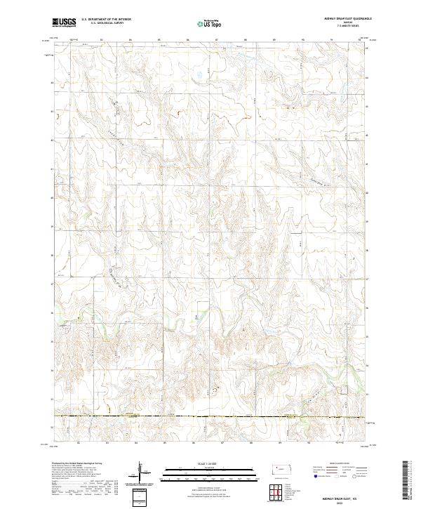Midway Draw East, KS — USGS 7.5-minute topo (2022)