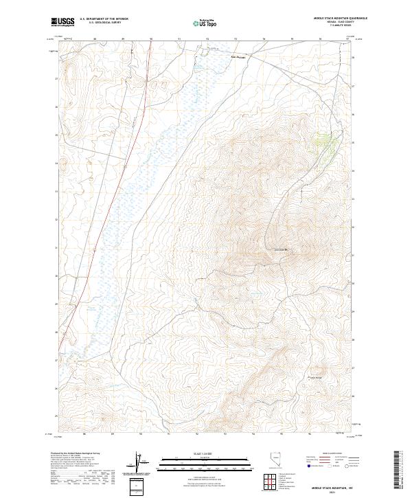 Middle Stack Mountain, NV — USGS 7.5-minute topo (2021)