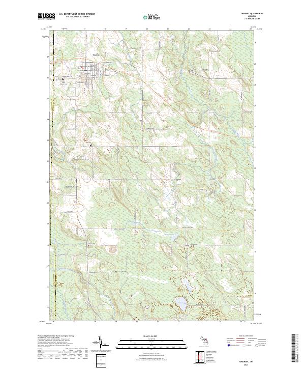 Onaway, MI — USGS 7.5-minute topo (2023)