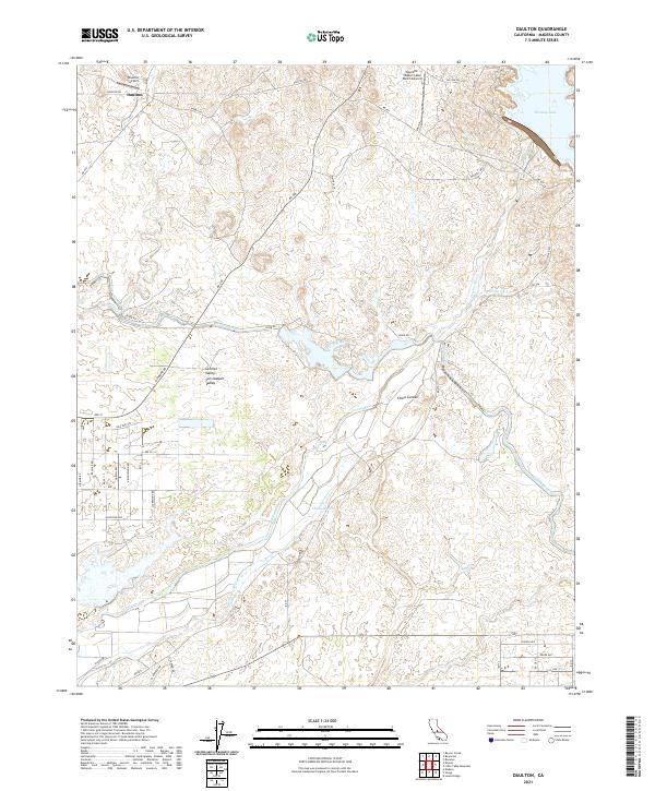 Daulton, CA — USGS 7.5-minute topo (2021)