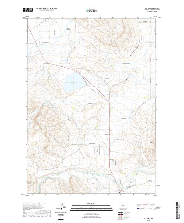 Ray Lake, WY — USGS 7.5-minute topo (2021)