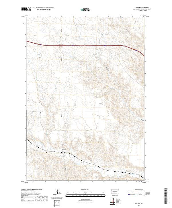 Owanka, SD — USGS 7.5-minute topo (2021)