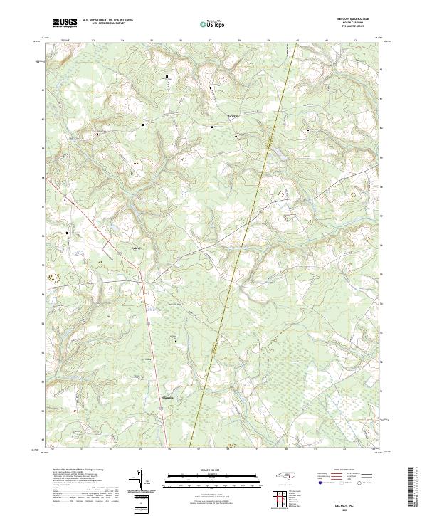 Delway, NC — USGS 7.5-minute topo (2022)