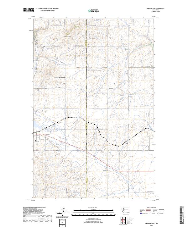 Reardan East, WA — USGS 7.5-minute topo (2023)