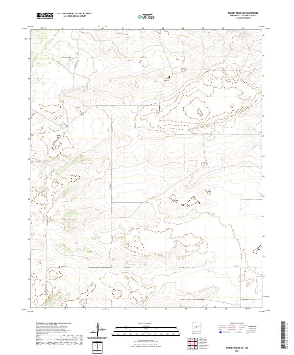 Turkey Ridge NE, NM — USGS 7.5-minute topo (2023)