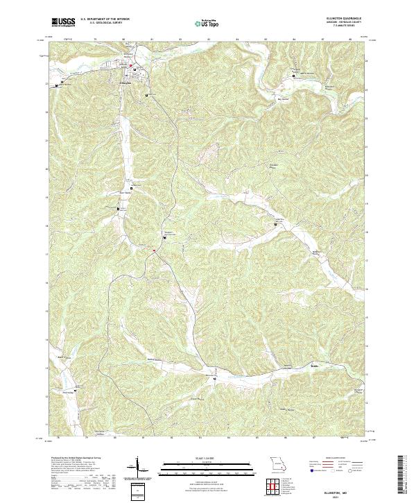 Ellington, MO — USGS 7.5-minute topo (2021)