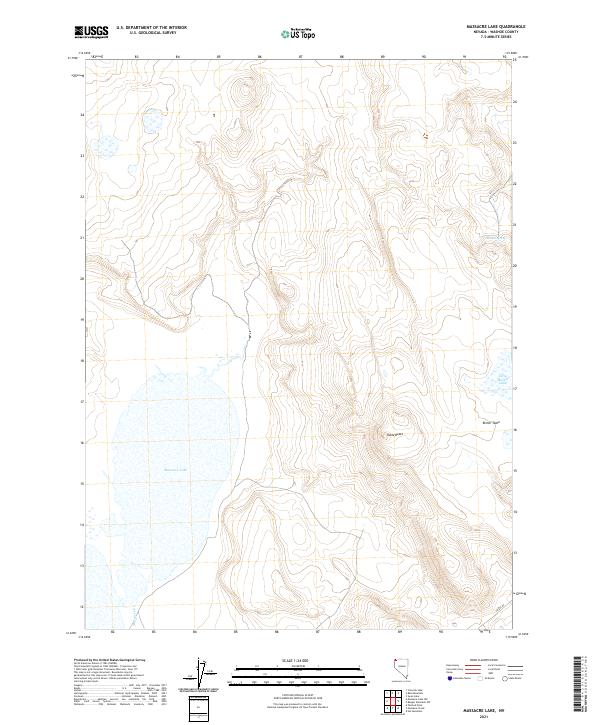 Massacre Lake, NV — USGS 7.5-minute topo (2021)