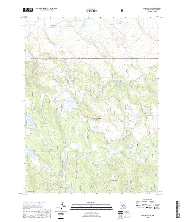 Straylor Lake, CA — USGS 7.5-minute topo (2021)