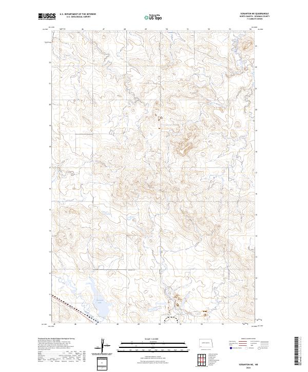 Scranton NE, ND — USGS 7.5-minute topo (2024)