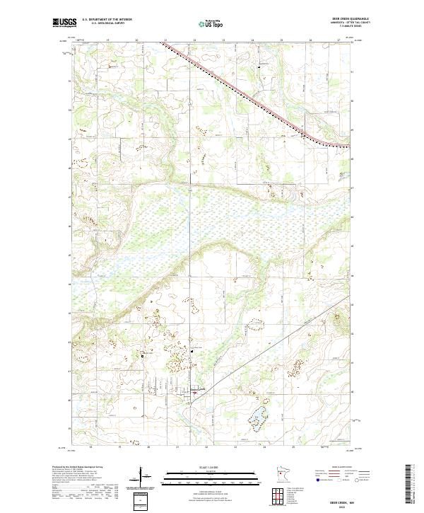 Deer Creek, MN — USGS 7.5-minute topo (2022)