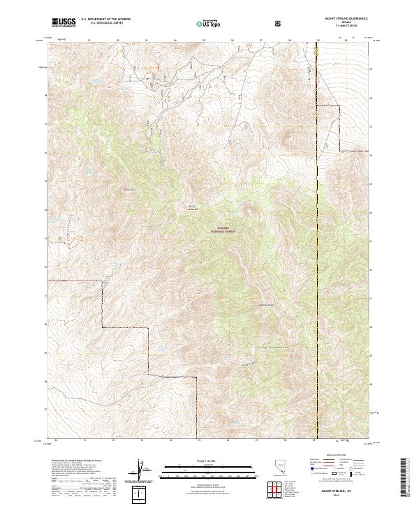 Mount Stirling, NV — USGS 7.5-minute topo (2021)