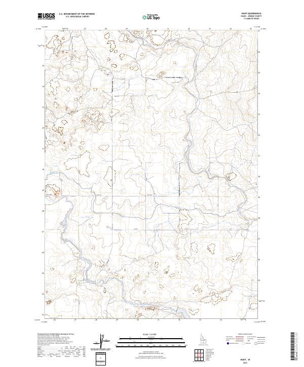 Hunt, ID — USGS 7.5-minute topo (2023)