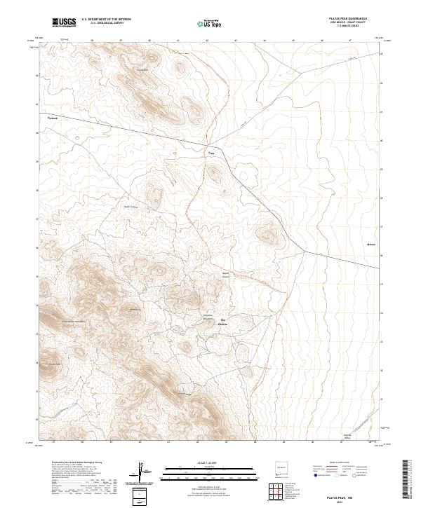Playas Peak, NM — USGS 7.5-minute topo (2023)
