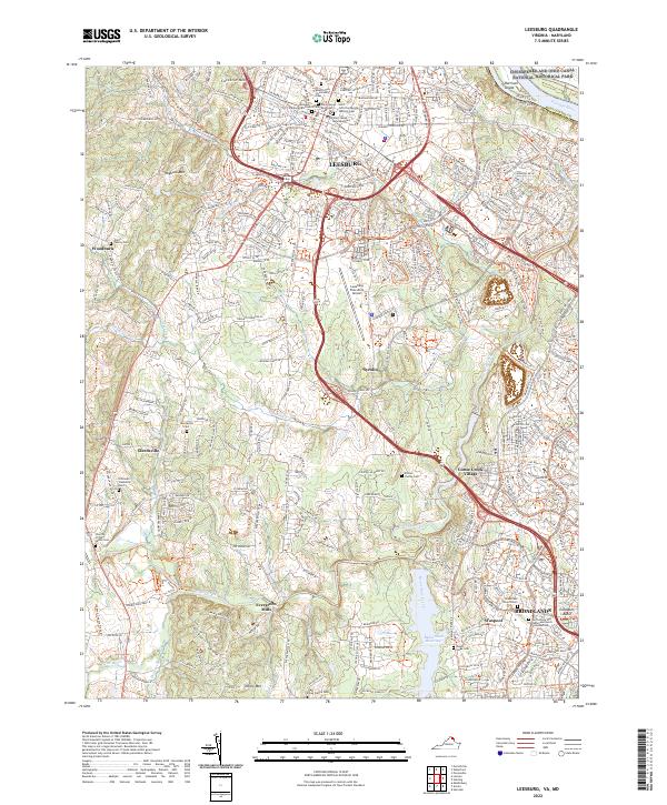 Leesburg, VA-MD — USGS 7.5-minute topo (2022)