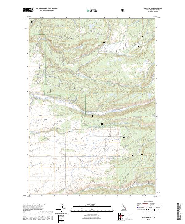 Porcupine Lake, ID — USGS 7.5-minute topo (2023)
