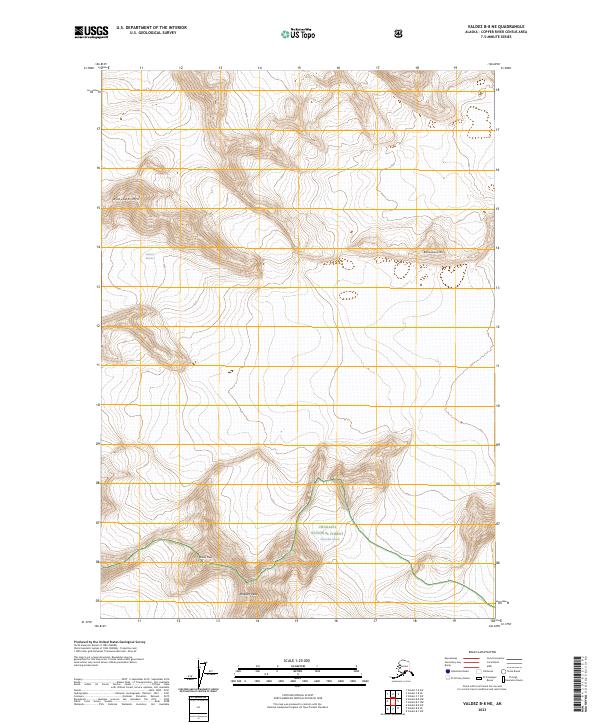 Valdez B-8 NE, AK — USGS 7.5-minute topo (2023)
