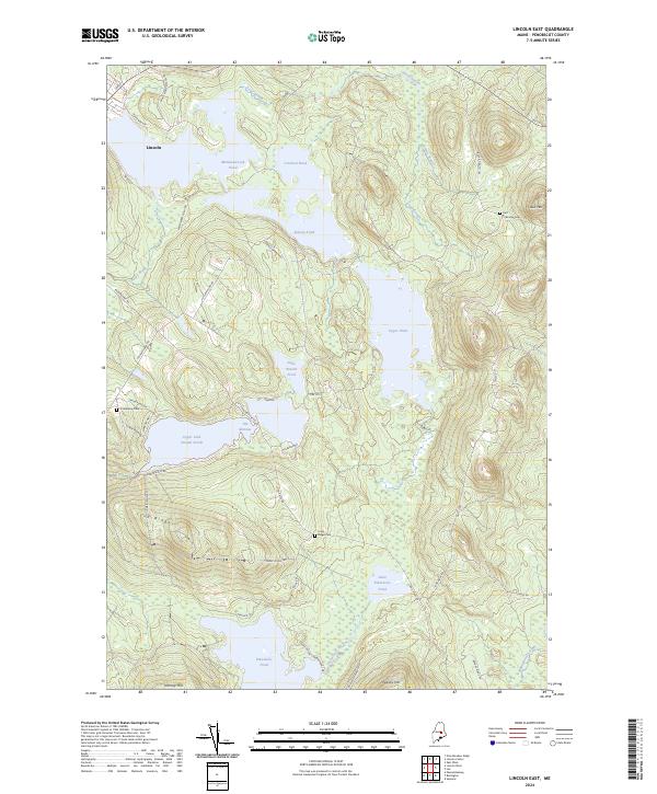 Lincoln East, ME — USGS 7.5-minute topo (2024)