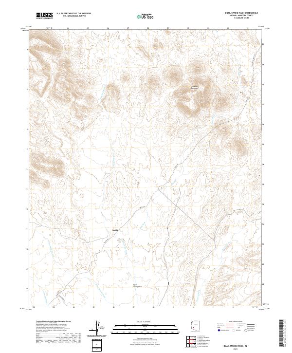 Quail Spring Wash, AZ — USGS 7.5-minute topo (2021)