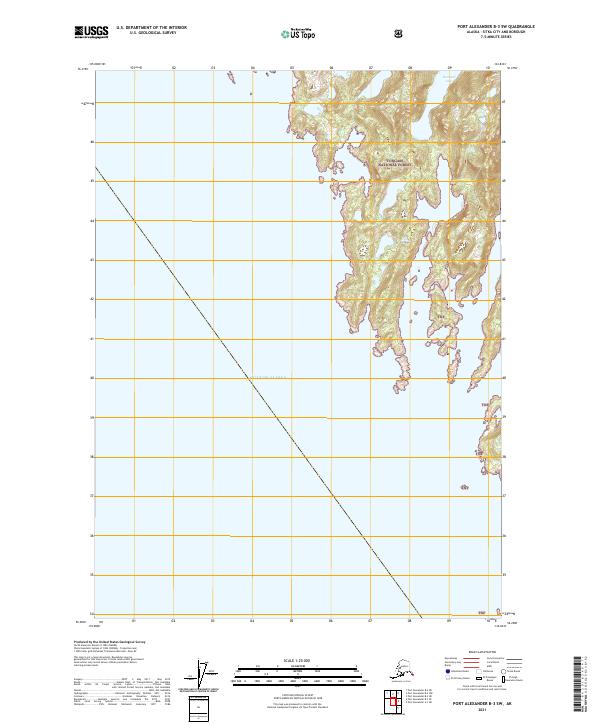 Port Alexander B-3 SW, AK — USGS 7.5-minute topo (2021)