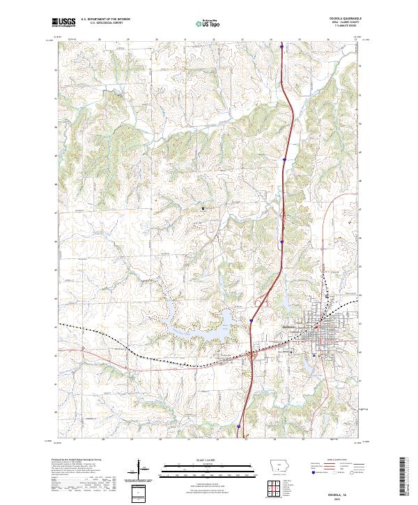 Osceola, IA — USGS 7.5-minute topo (2023)