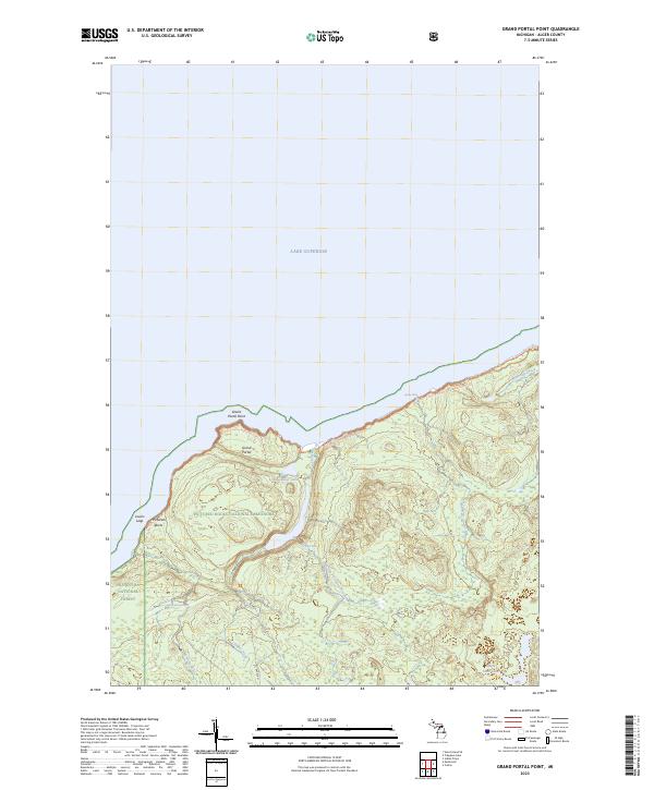 Grand Portal Point, MI — USGS 7.5-minute topo (2023)