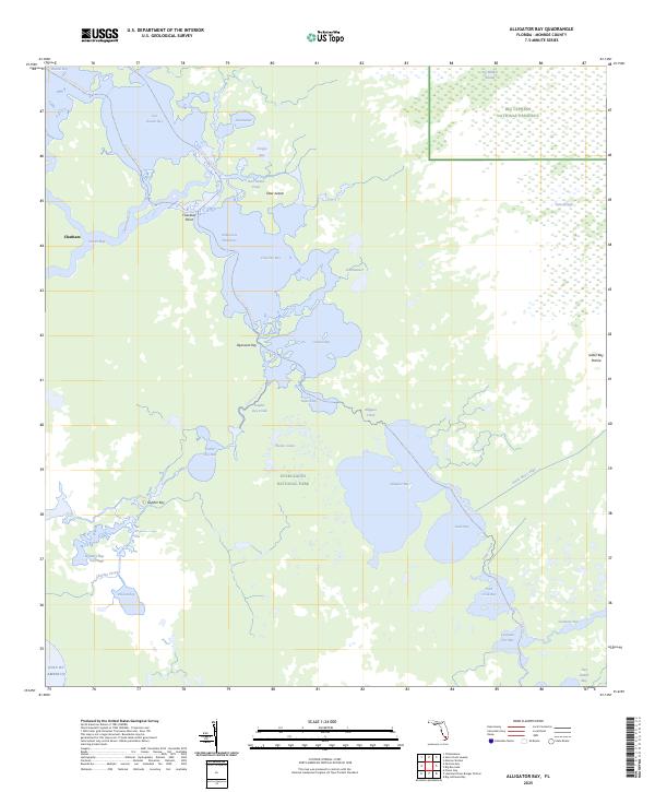 Alligator Bay, FL — USGS 7.5-minute topo (2025)