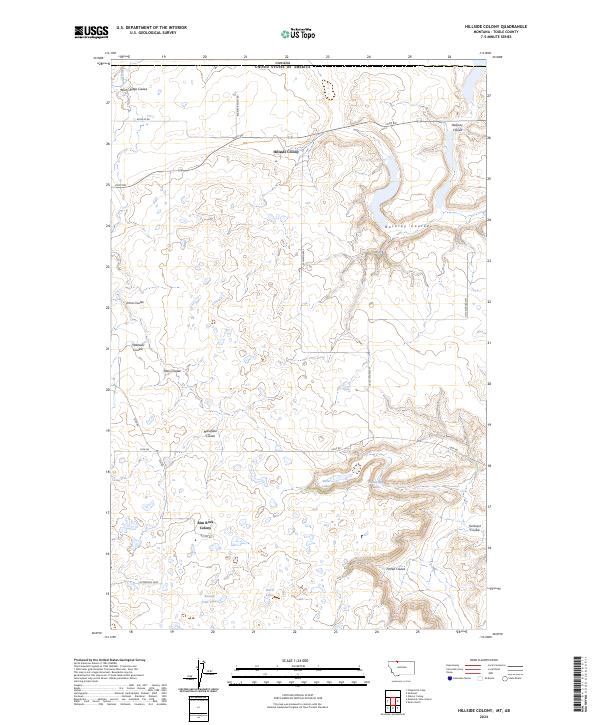 Hillside Colony, MT-AB — USGS 7.5-minute topo (2024)