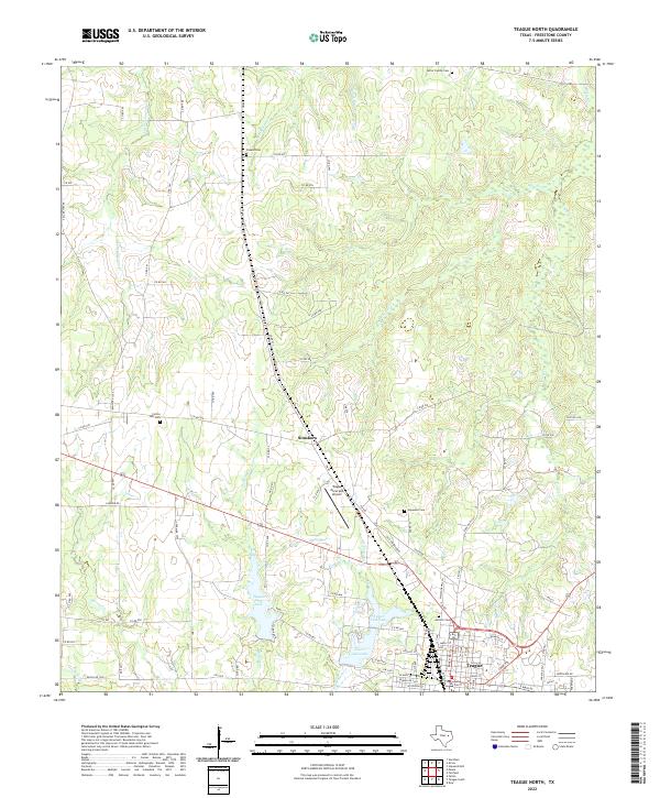 Teague North, TX — USGS 7.5-minute topo (2022)