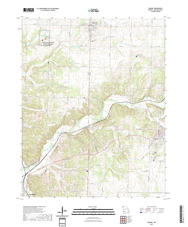 Granby, MO — USGS 7.5-minute topo (2021)