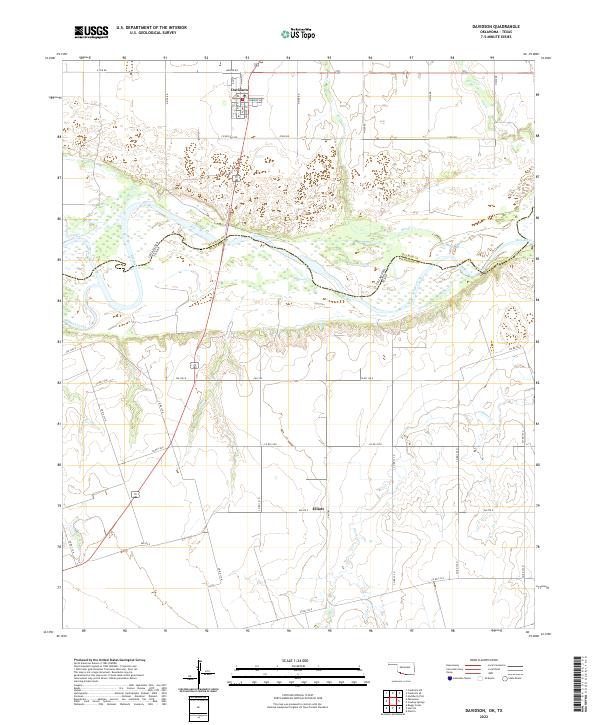 Davidson, OK-TX — USGS 7.5-minute topo (2022)