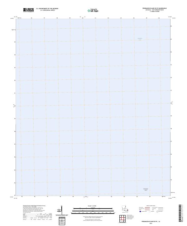 Freemason Island OE W, LA — USGS 7.5-minute topo (2024)