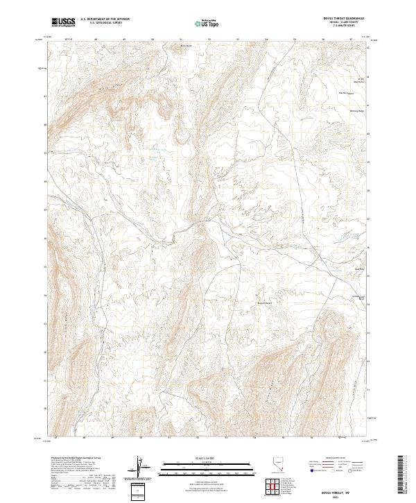 Devils Throat, NV — USGS 7.5-minute topo (2021)