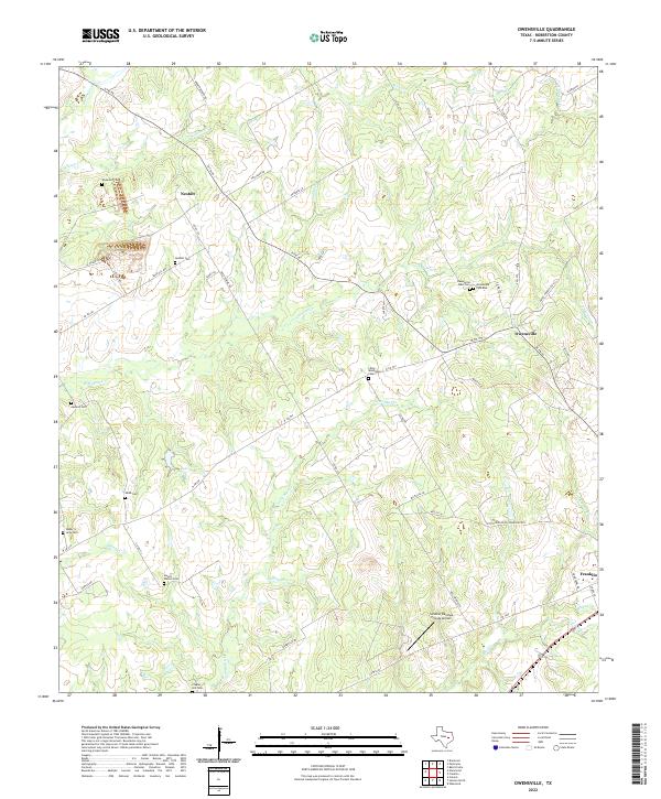 Owensville, TX — USGS 7.5-minute topo (2022)