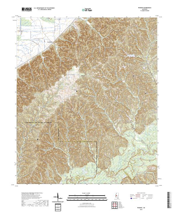 Phoenix, MS — USGS 7.5-minute topo (2024)