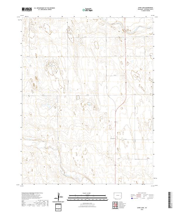 Lewis Lake, CO — USGS 7.5-minute topo (2022)