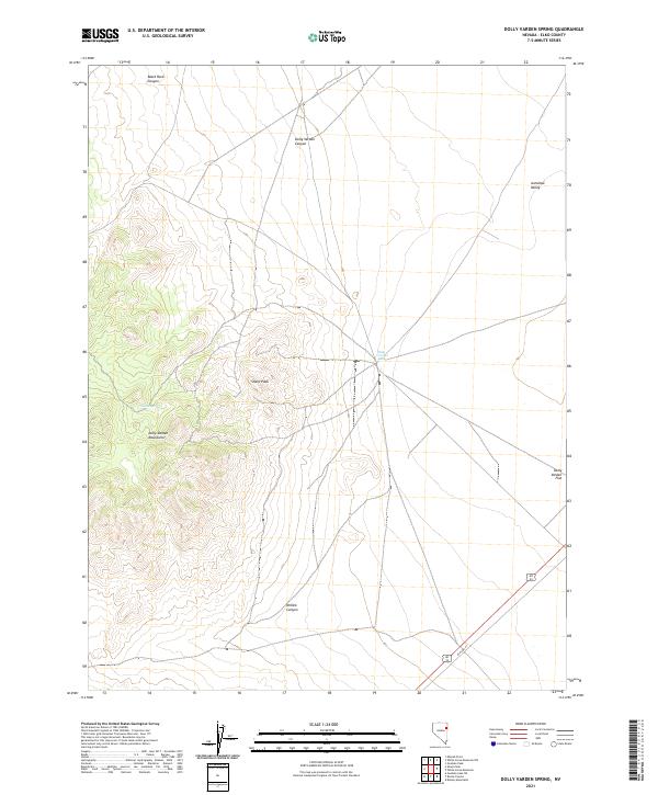 Dolly Varden Spring, NV — USGS 7.5-minute topo (2021)